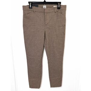 Gap Skinny Ankle Pants Womens Size 10 Brown Check Plaid Stretch Career Work